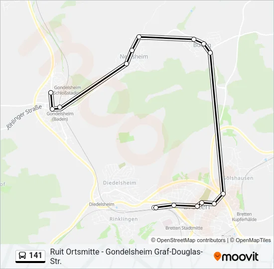 141 Bus Line Map