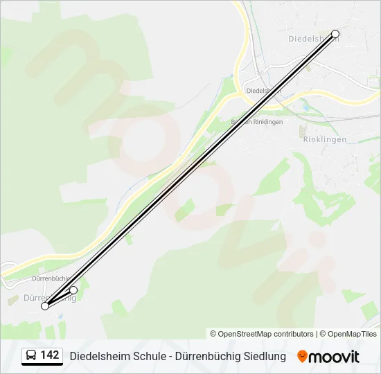 142 Bus Line Map