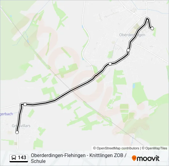 143 Bus Line Map