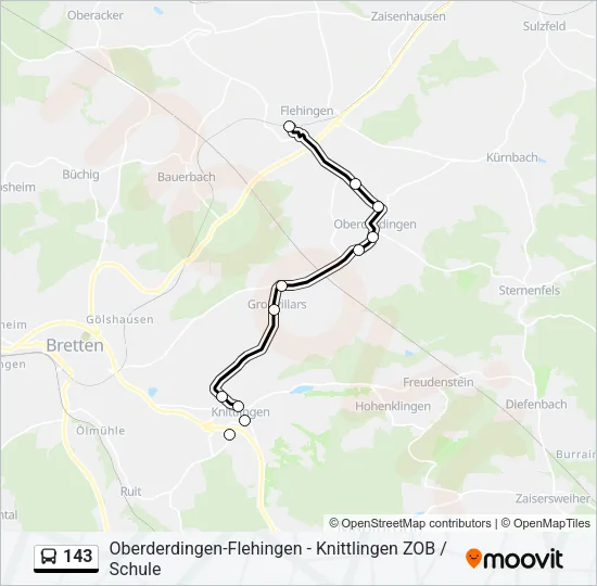 143 Bus Line Map