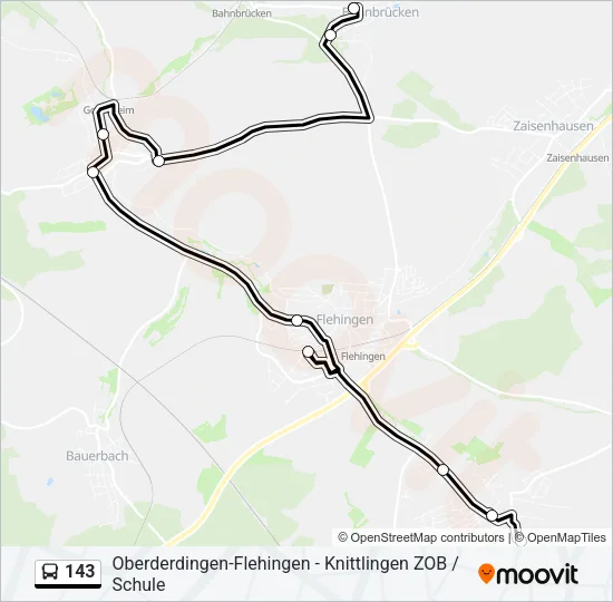 143 Bus Line Map