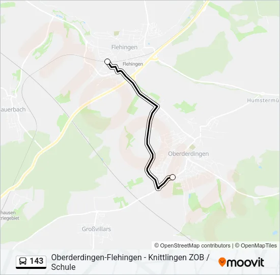 143 Bus Line Map