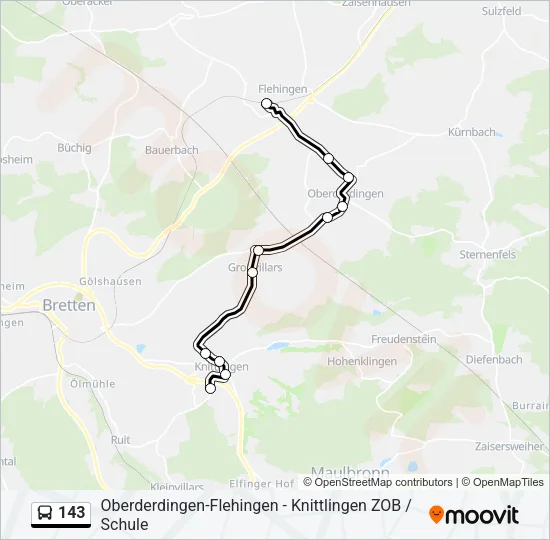 143 Bus Line Map