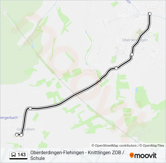 143 Bus Line Map