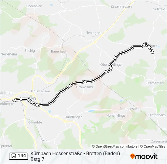 144 Bus Line Map