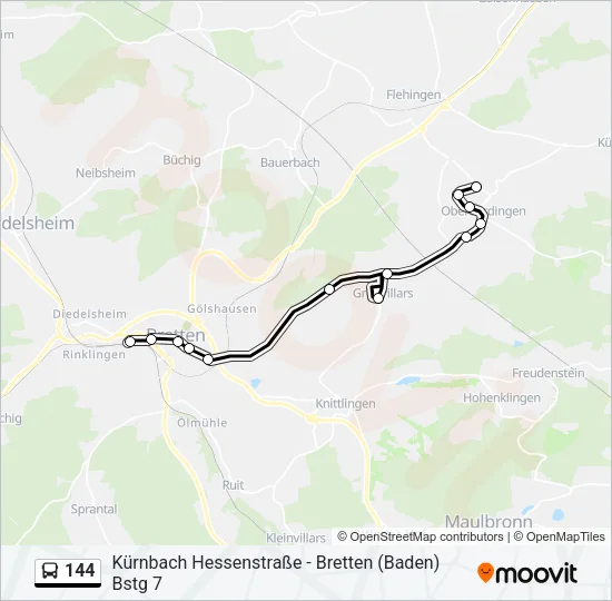 144 Bus Line Map
