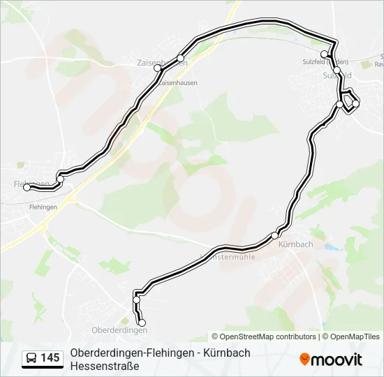 145 Bus Line Map
