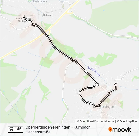 Автобус 145: карта маршрута