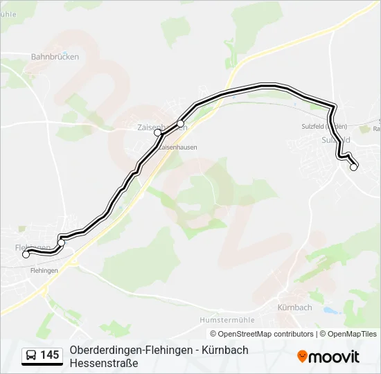 145 Bus Line Map