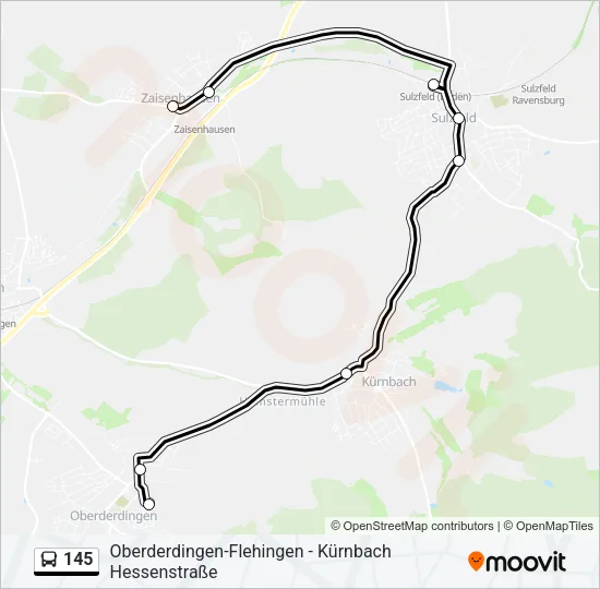 145 Bus Line Map
