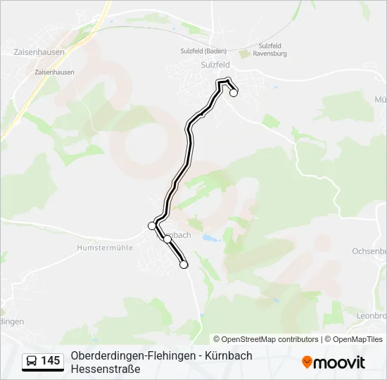 145 Bus Line Map