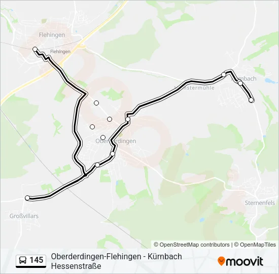 145 Bus Line Map