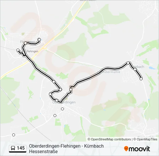 145 Bus Line Map