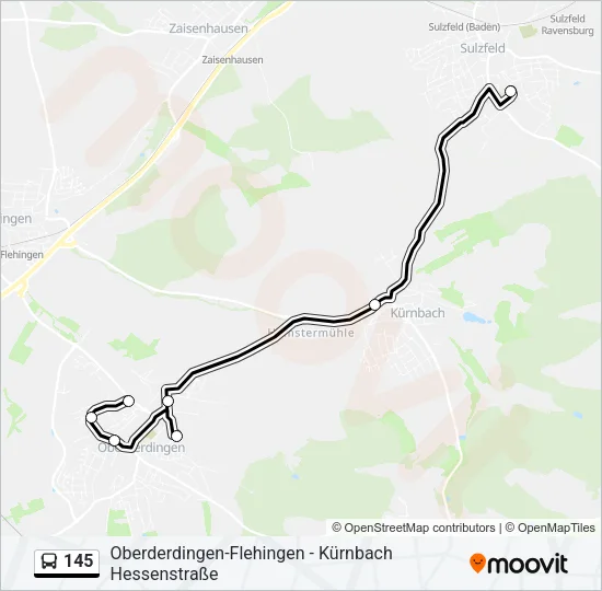 145 Bus Line Map