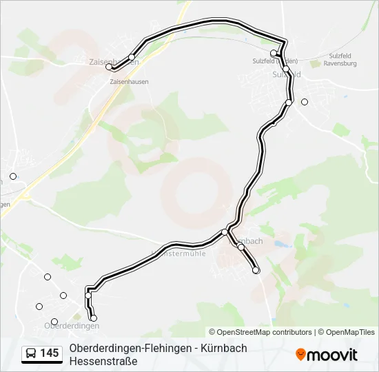 145 Bus Line Map