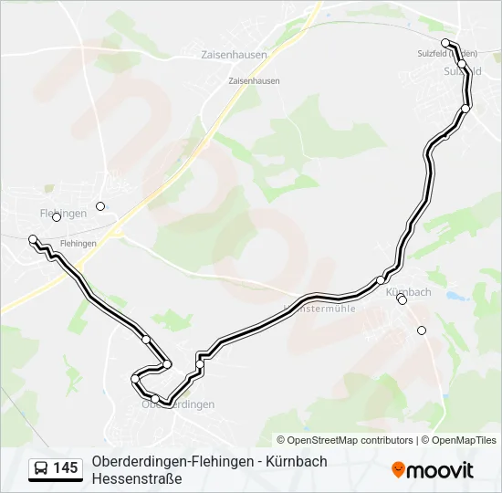 145 Bus Line Map