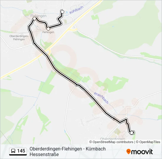 145 Bus Line Map