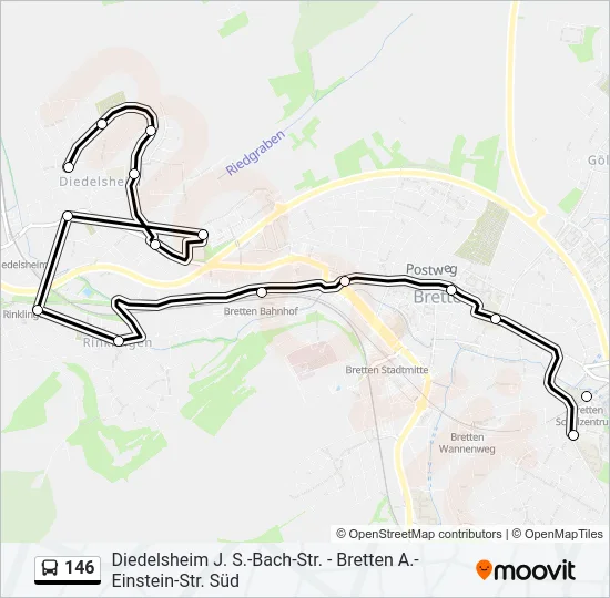 146 Bus Line Map