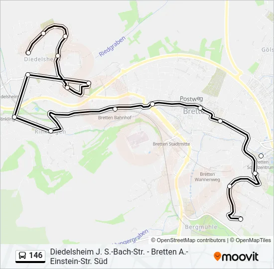 146 Bus Line Map