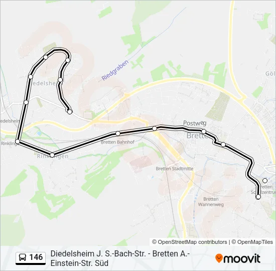 146 Bus Line Map