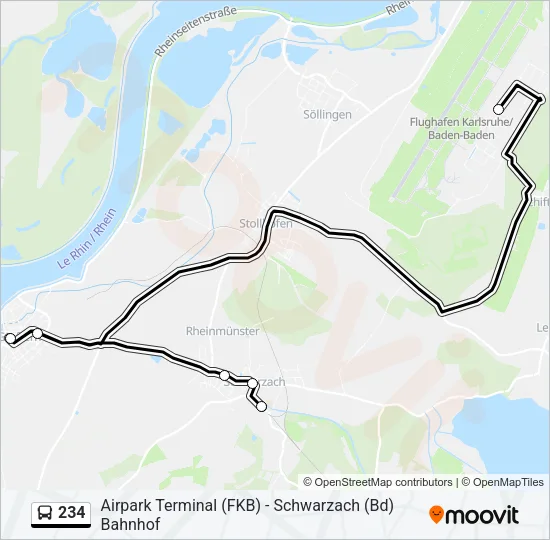 234 Bus Line Map