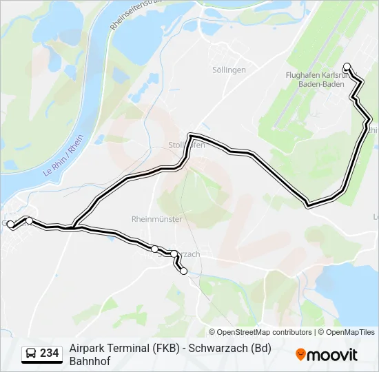 234 Bus Line Map