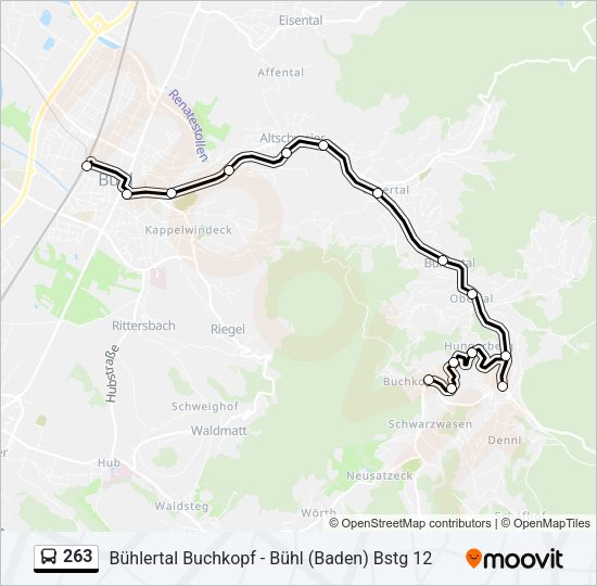 263 Bus Line Map