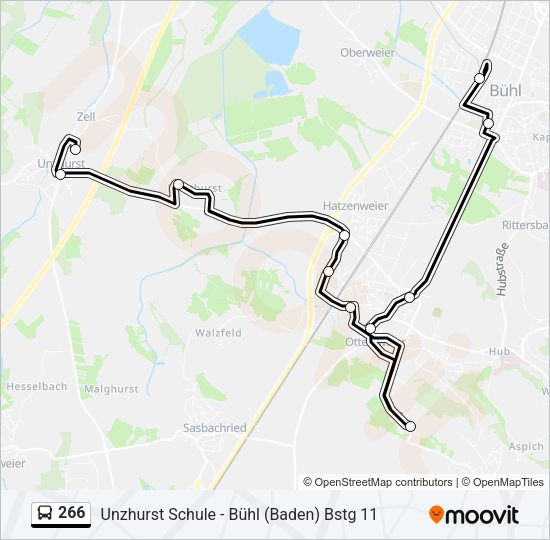 266 Bus Line Map