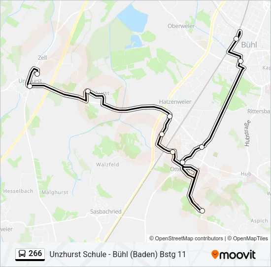 266 Bus Line Map