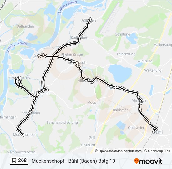 268 Bus Line Map