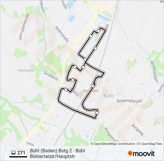 271 Bus Line Map