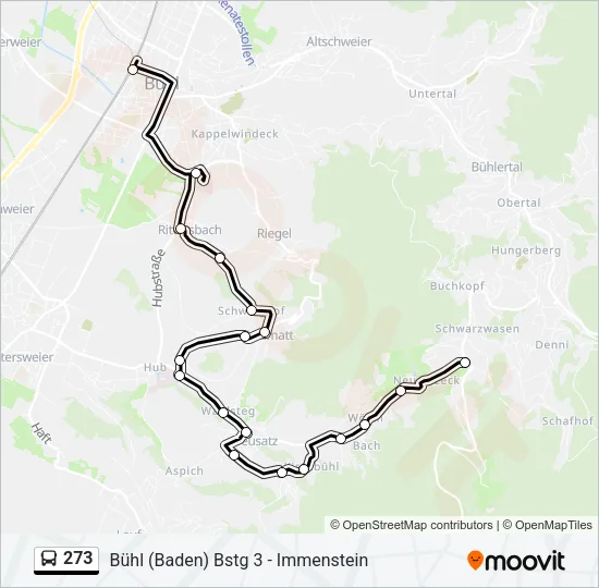 273 Bus Line Map