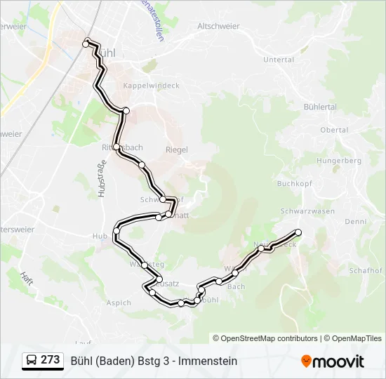 273 Bus Line Map