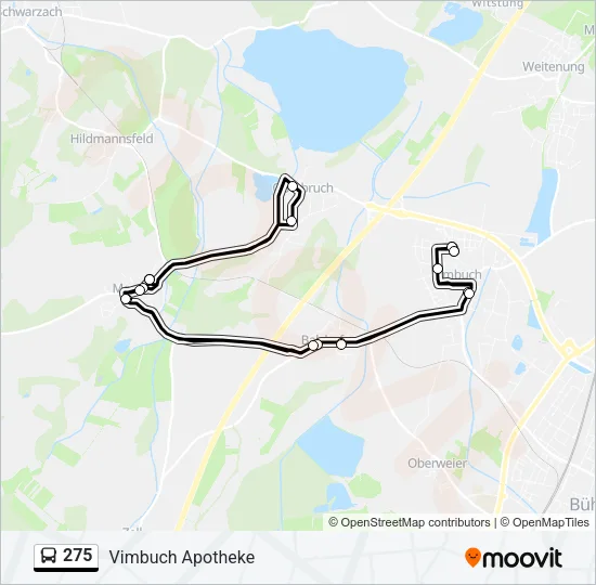 275 Bus Line Map