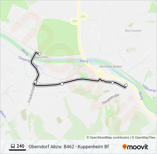 240 Bus Line Map
