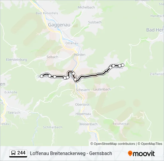 244 Bus Line Map