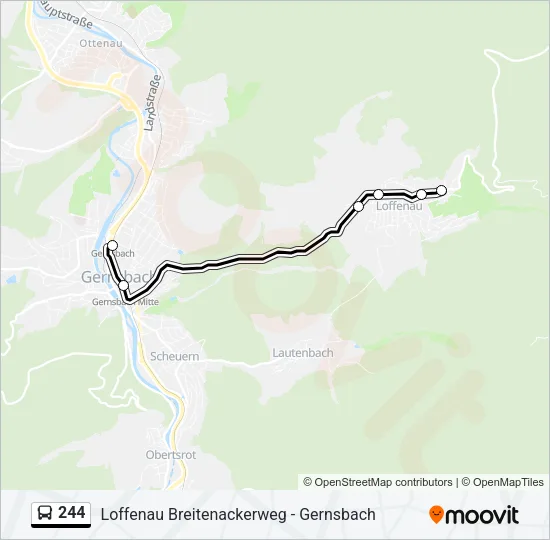 244 Bus Line Map