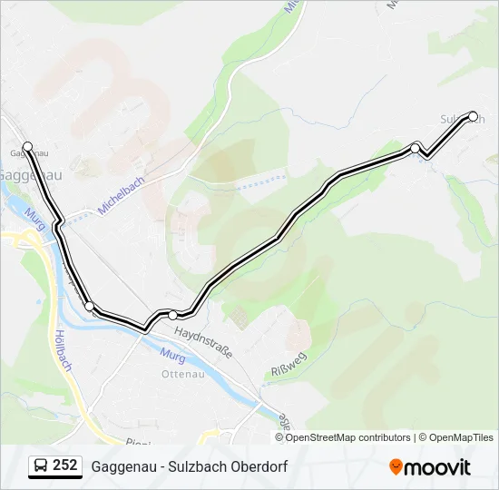 252 Bus Line Map