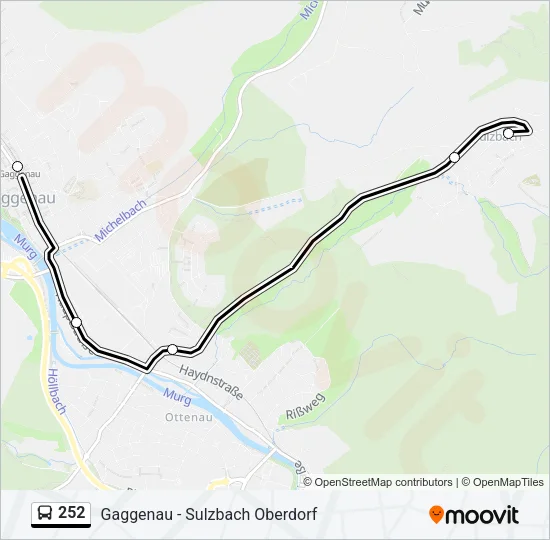 252 Bus Line Map