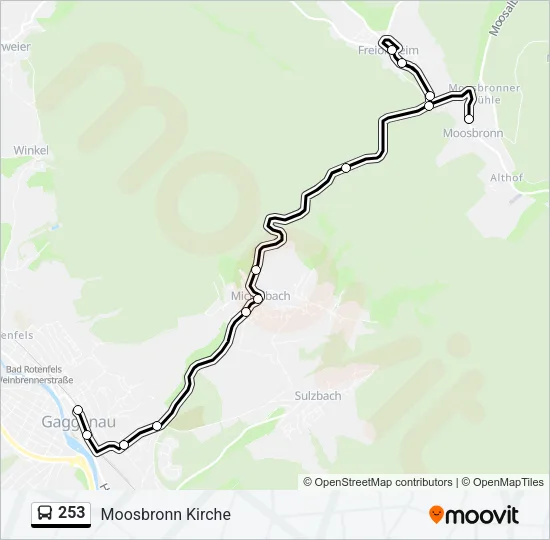 253 Bus Line Map