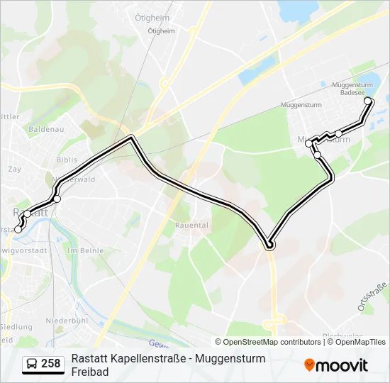 258 Bus Line Map