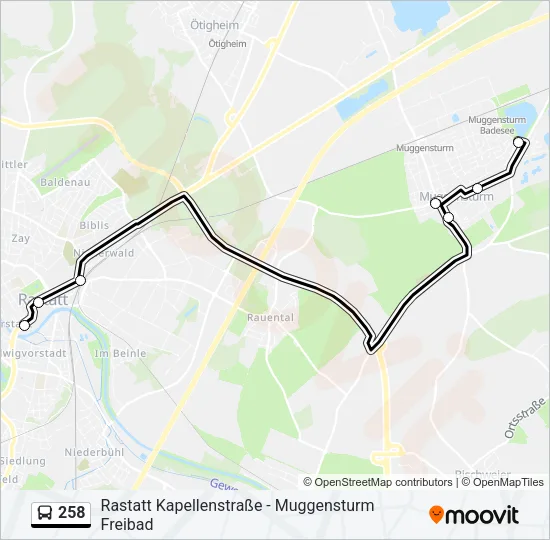 258 Bus Line Map