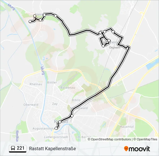 221 Bus Line Map