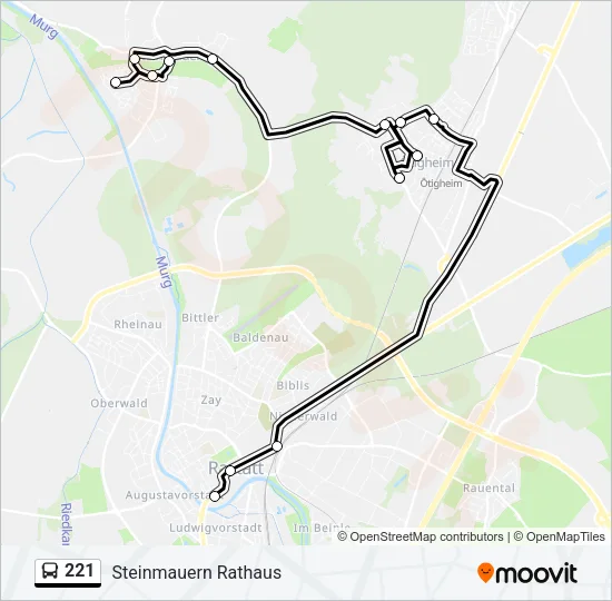 221 Bus Line Map