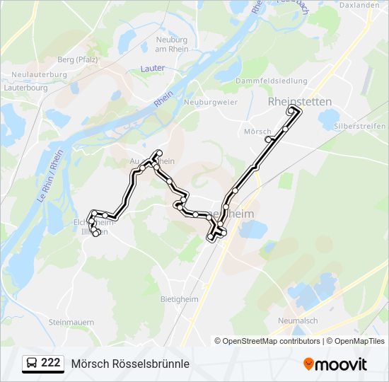 222 Bus Line Map