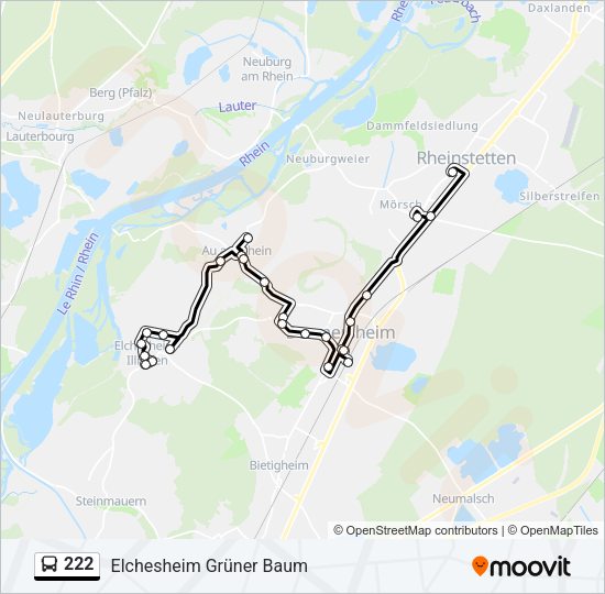 222 Bus Line Map