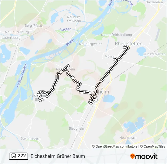 222 Bus Line Map