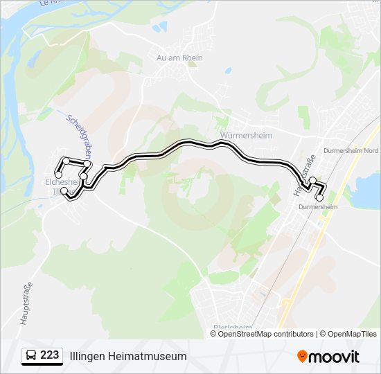 223 Bus Line Map