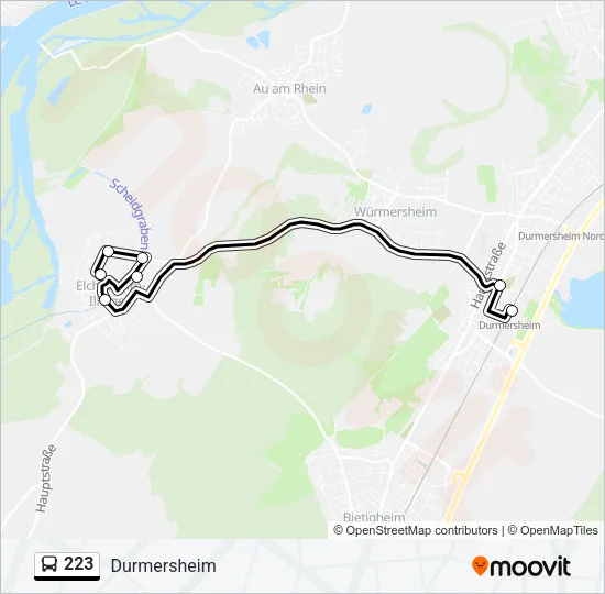 223 Bus Line Map