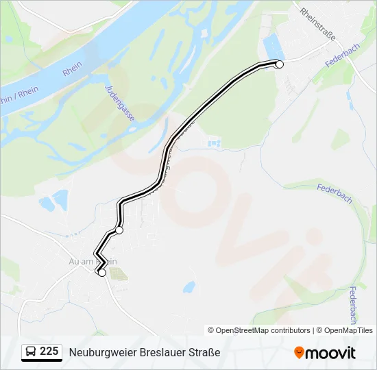225 Bus Line Map